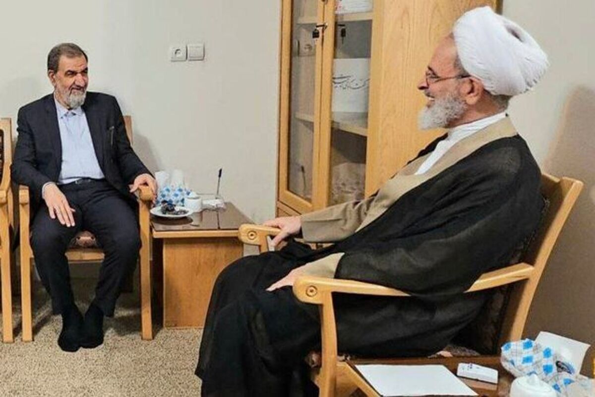محسن رضایی در دیدار با آیت‌الله علیرضا اعرافی