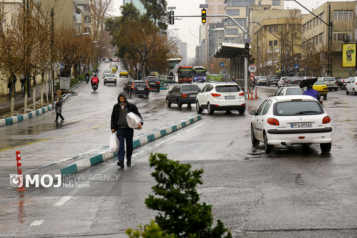بارش باران در تهران