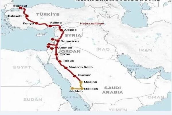 برنامه لبنان برای اتصال به پروژه ریلی ترکیه و عربستان 