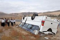 واژگونی مینی‌بوس حامل ۲۶ دانش‌آموز‌ ‌تیزهوش‌ ملکان – بناب، تلفات جانی نداشت