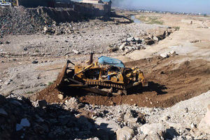 عملیات لایروبی رودخانه و احداث دیوار حائل در پل ماسور آغاز شد