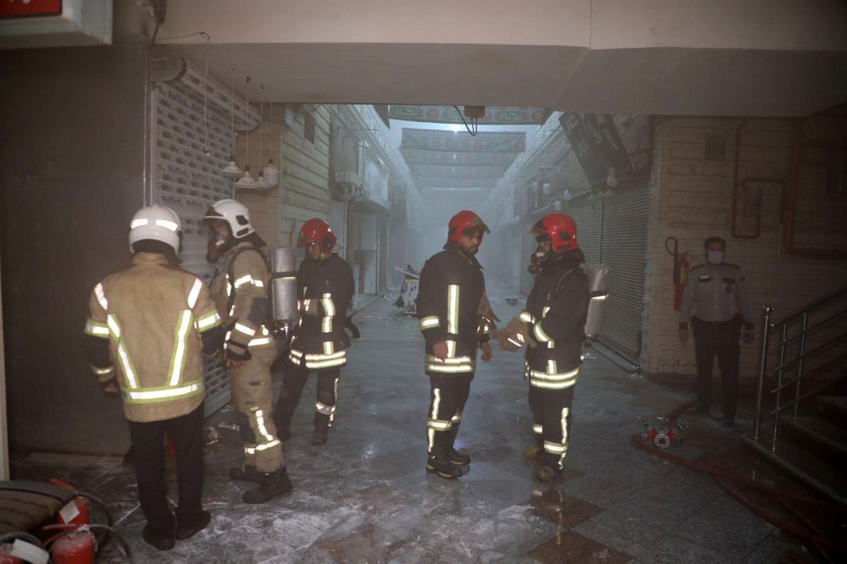  آتش سوزی در  بازار امام رضا(ع) مشهد