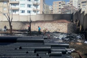 انبار جهاد کشاورزی کردستان در آتش سوخت