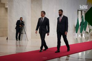 محمد الجولانی در دمشق میزبان نیچروان بارزانی است