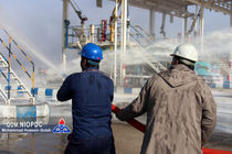 مانور واکنش در شرایط اضطراری در انبار نفت شهید مهدی زین الدین منطقه قم