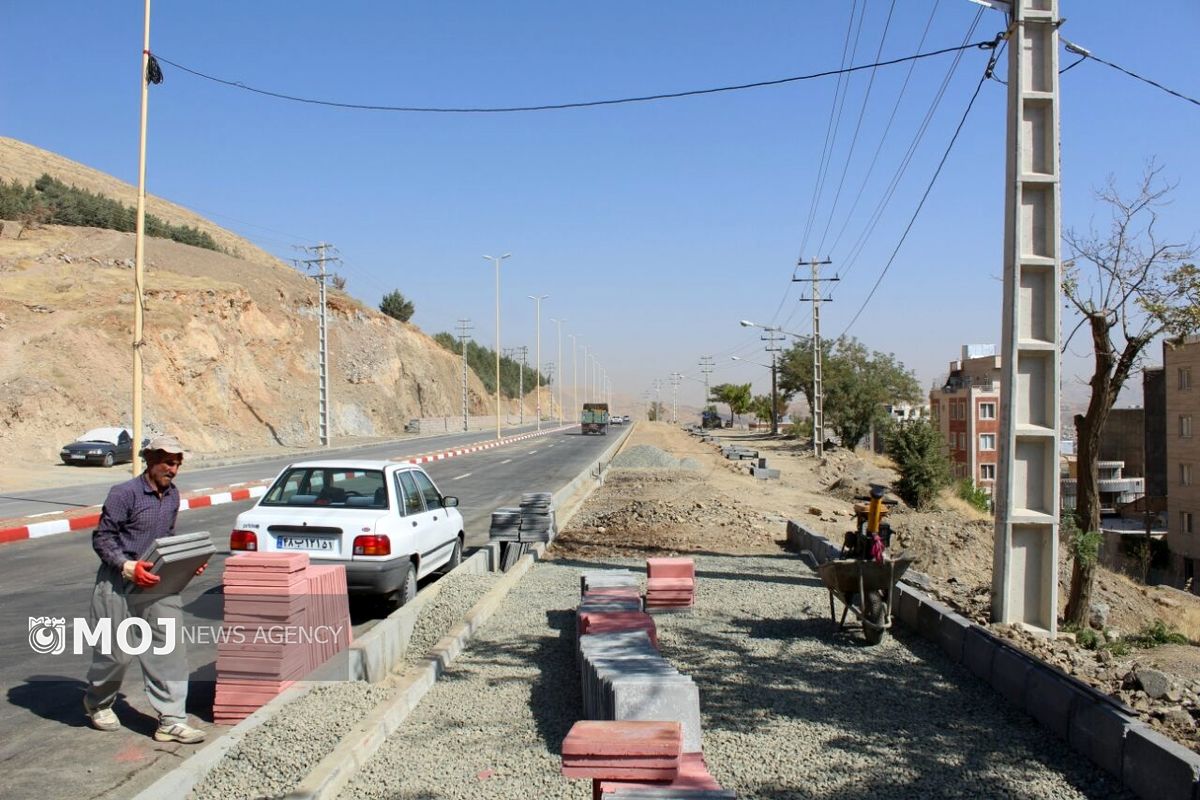 احداث پیاده رو کمربندی آبیدر