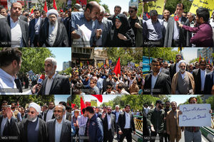 حضور شخصیت های لشکری و کشوری در راهپیمایی روز جهانی قدس