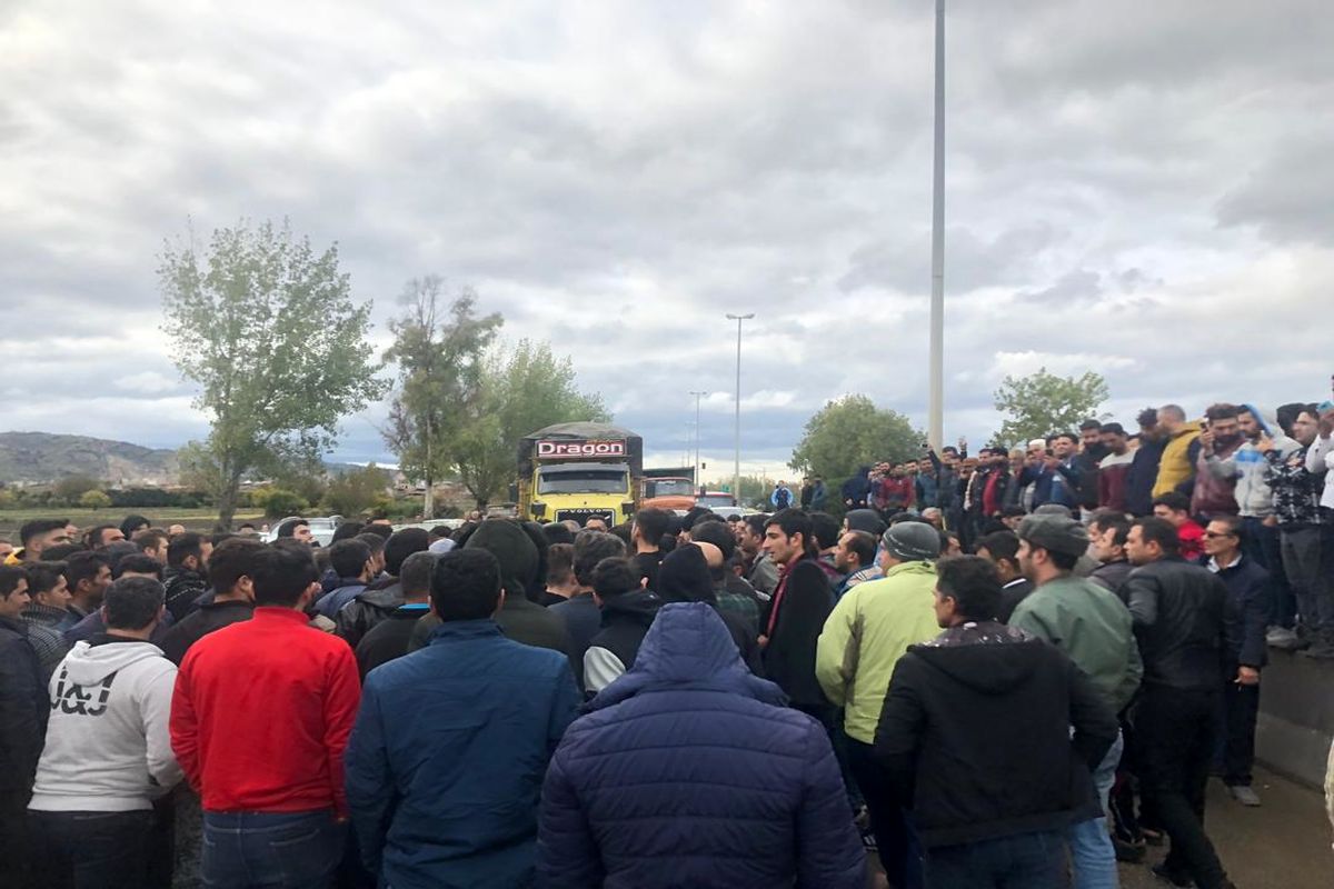 اعتراض به گرانی بنزین در کمربندی ساری