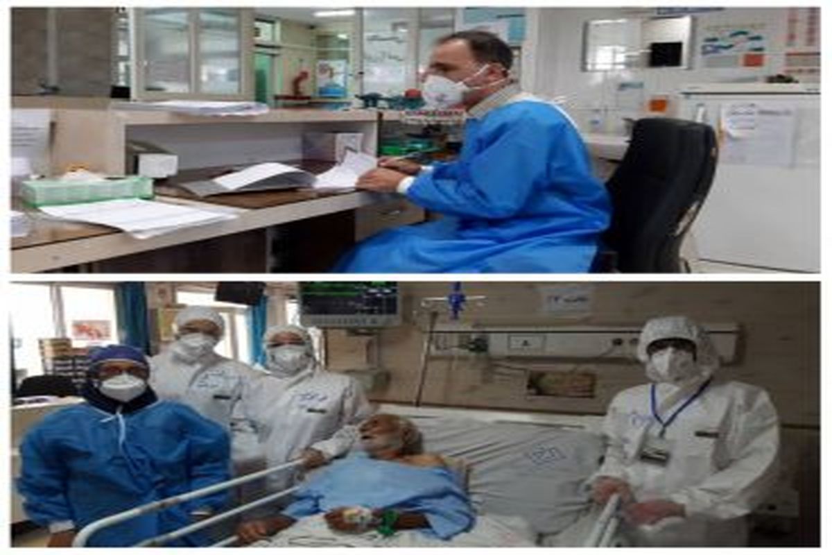 بهبود پیرمرد 98 ساله کرونایی