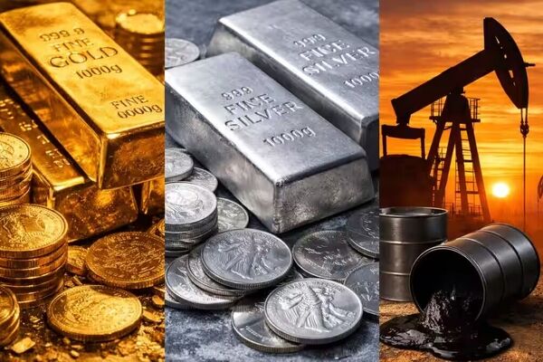 بهای نفت ۵ درصد کاهش یافت/  قیمت طلا افزایش یافت