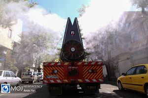 رزمایش مشترک سپاه و شهرداری در شمال‌غرب تهران برای ضدعفونی معابر