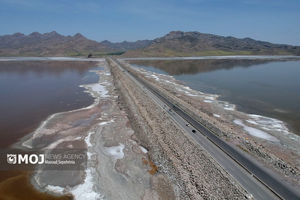 تراز آبی دریاچه ارومیه ۵۶ سانتی متر افزایش یافت