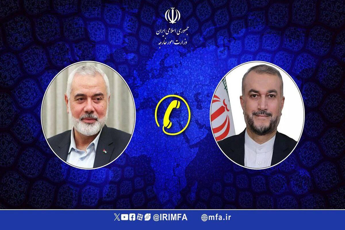وزیر امور خارجه ایران و اسماعیل هنیه