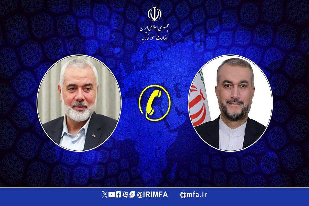 وزیر امور خارجه ایران و اسماعیل هنیه