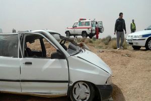 2 مصدوم در حادثه واژگونی پراید در محور قوچان به فاروج 