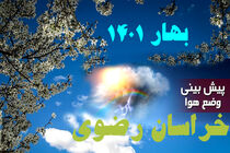 پیش بینی وزش باد و باران برای خراسان رضوی