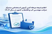 شرکت مهندسی آبفا درخصوص اعلام نتیجۀ مرحلۀ کتبی آزمون استخدامی متمرکز شرکت مهندسی آب و فاضلاب کشور در سال 1404 اطلاعیه داد