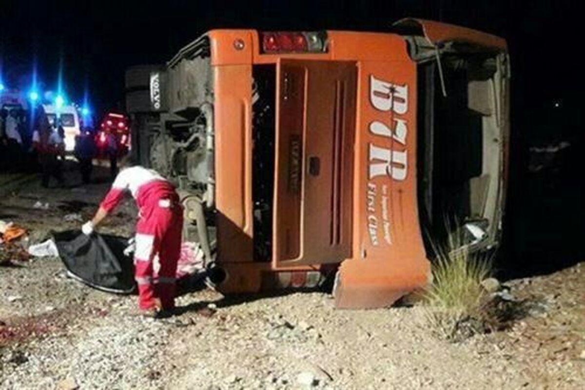 حادثه واژگونی اتوبوس دختران هرمزگانی 