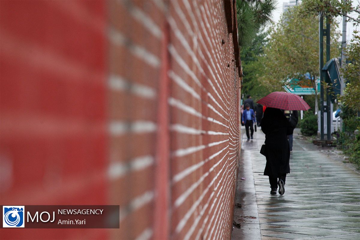 بارش باران پاییزی در تهران