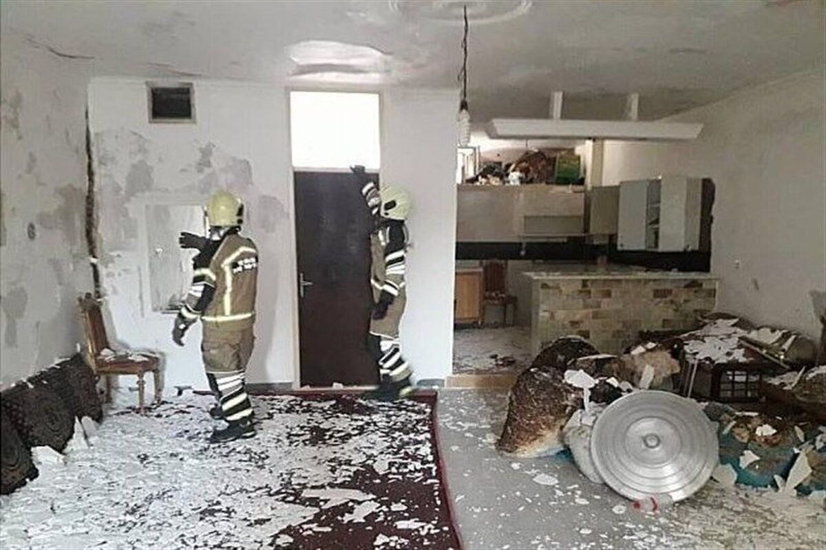 نشت گازو انفجار منزل مسکونی