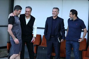 استیلی و شاهرودی با حضور در زمین شماره ۲ آزادی با استقبال ویژه اعضای پرسپولیس روبرو شدند