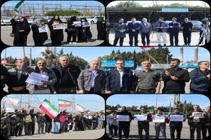 زنجیره انسانی جوانان مازندران پیرامون نیروگاه نکا تشکیل شد
