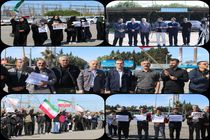 زنجیره انسانی جوانان مازندران پیرامون نیروگاه نکا تشکیل شد