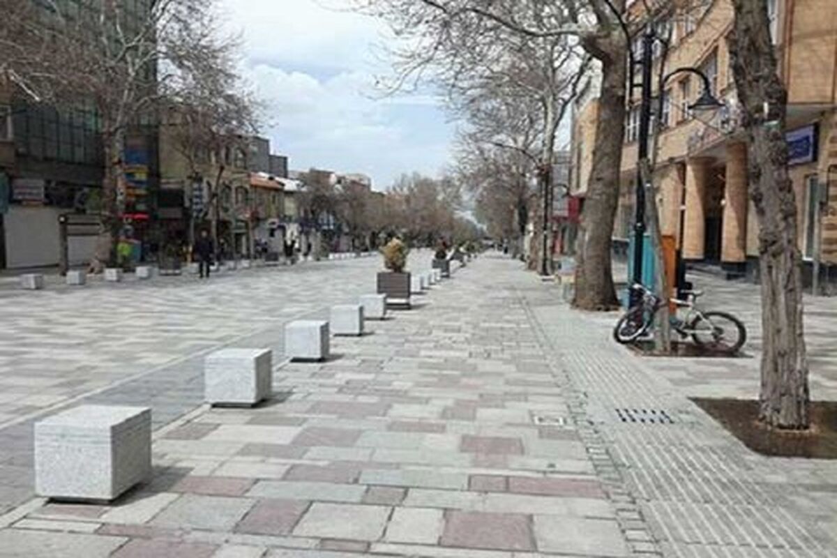 پیاده راه شدن خیابان مدرس کرمانشاه