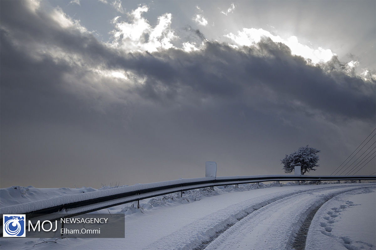 بارش زیبای برف در سنندج