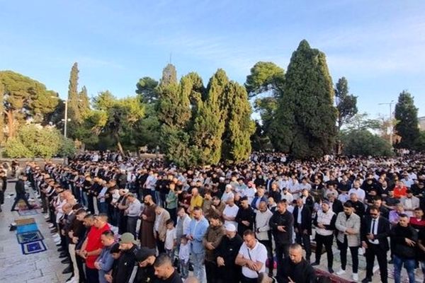نماز عید سعید قربان در مسجد الاقصی برگزار شد