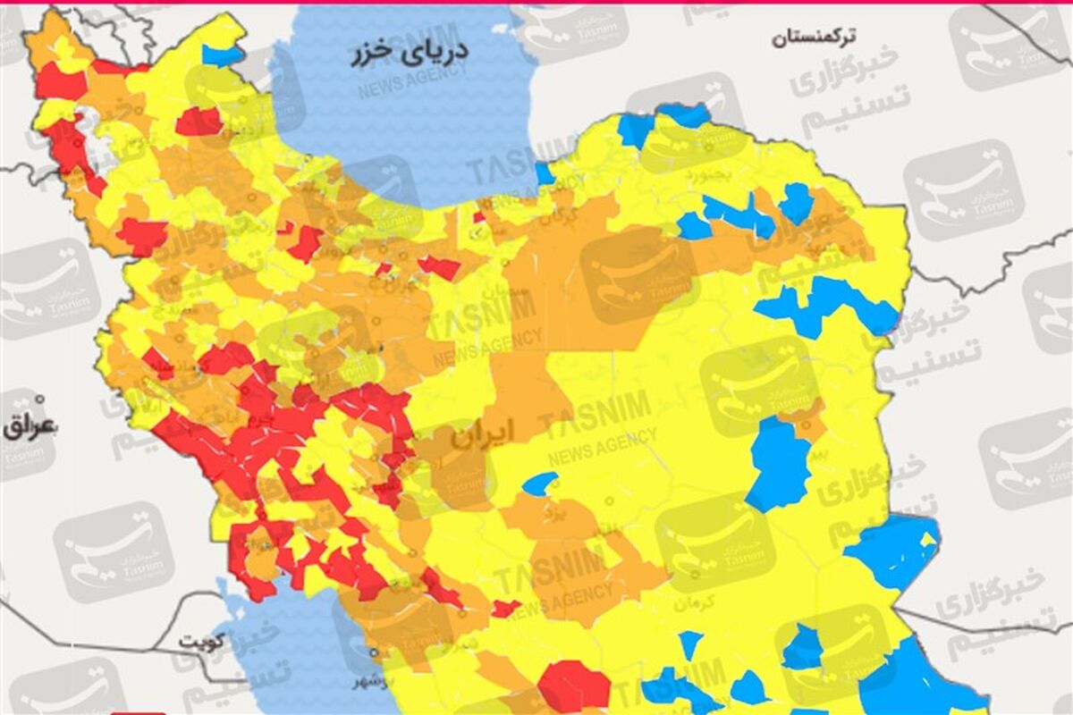نقشه کرونایی ایران