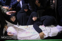 وداع با پیکر شهید مدافع حرم سعید انصاری