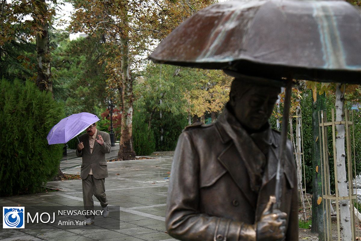 بارش باران پاییزی در تهران