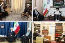 رئیس شورای هماهنگی تبلیغات اسلامی با حضرات آیات حسینی بوشهری، فاضل لنکرانی، اعرافی و شهرستانی دیدار کرد