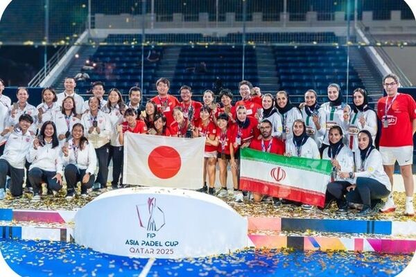 تیم پدل زنان ایران در آسیا نایب قهرمان شد