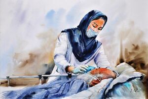 رونمایی از یادمان احترام شهرداری اصفهان به جامعه پرستاران و پزشکان