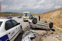 یک کشته و یک مصدوم بر اثر واژگونی سواری هیوندا در کاشان