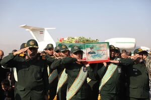 پیکر سردار شهید غلامحسین غیب‌پرور وارد شیراز شد