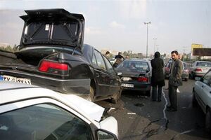 تصادف زنجیره ای در بزرگراه آزادگان