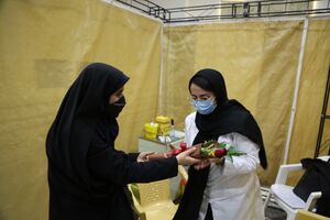 تجلیل آبفای استان اصفهان از کادر جهادی پایگاه واکسیناسیون گلستان شهدا
