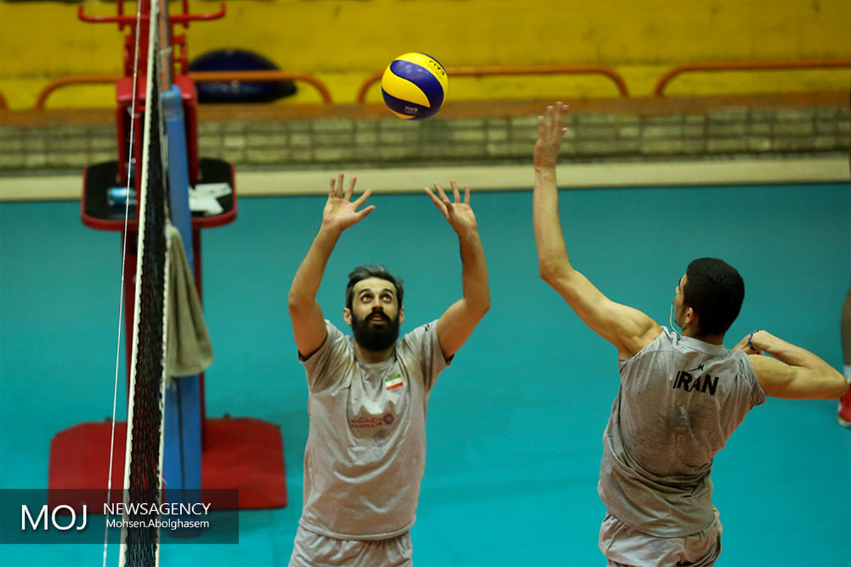 تمرین تیم ملی والیبال قبل از بازی های آسیایی
