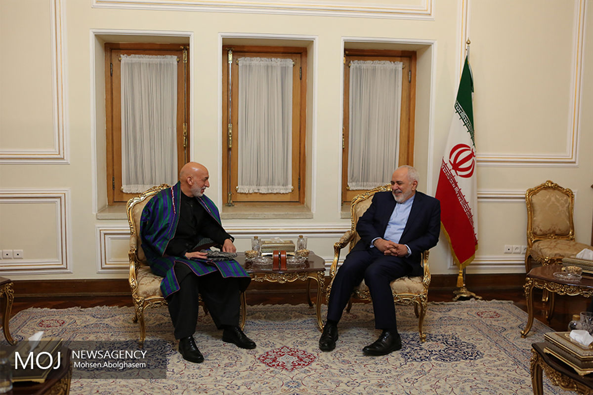 دیدار حامد کرزای رییس جمهوری سابق افغانستان با ظریف