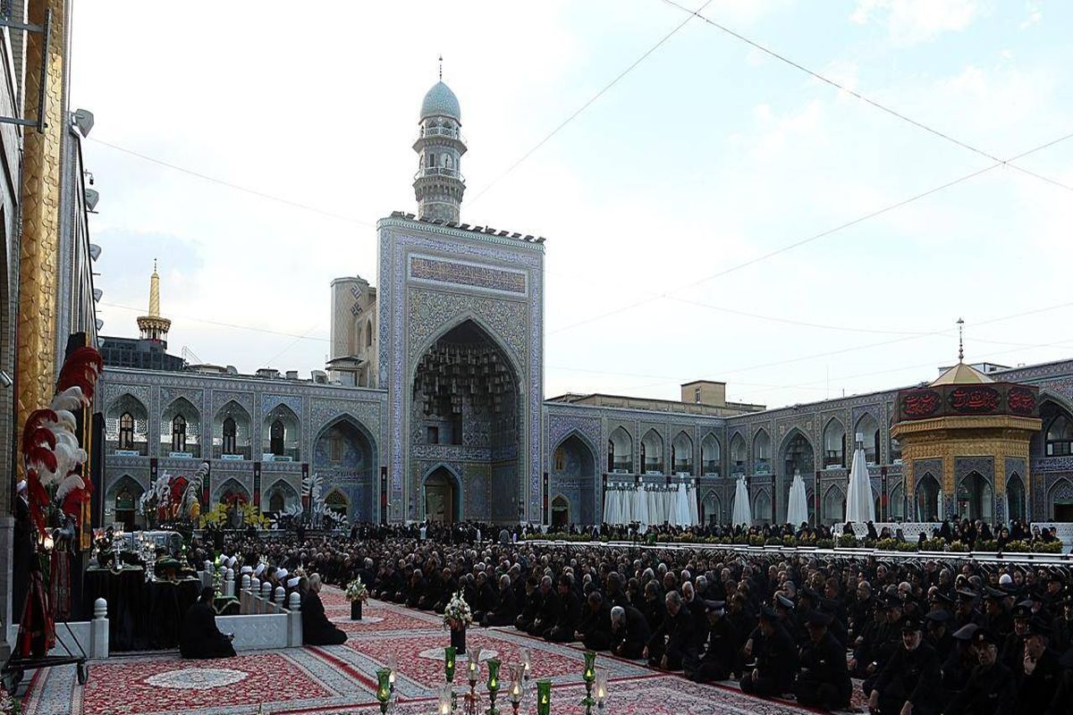 آیین اذن عزا در حرم امام رضا (ع)