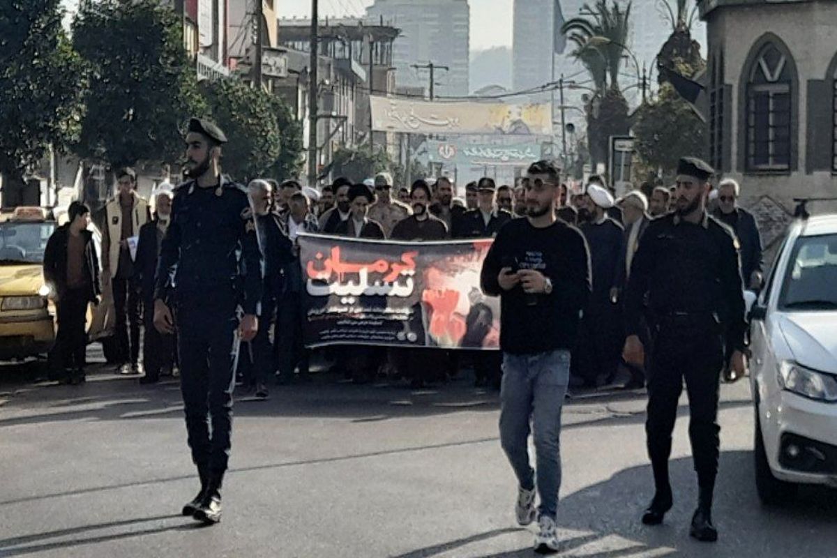 راهپیمایی نمازگزاران چالوس در محکومیت حادثه تروریستی کرمان