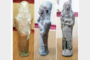 کشف 7 مجسمه عتیقه مربوط به دوره هخامنشی در رودان