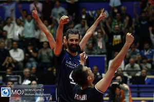 دیدار تیم های ملی والیبال ایران و لهستان