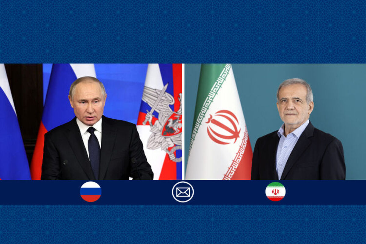 ولادیمیر پوتین رئیس جمهور روسیه و مسعود پزشکیان
