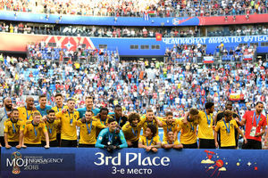 جام جهانی فوتبال - دیدار تیم های انگلیس و بلژیک