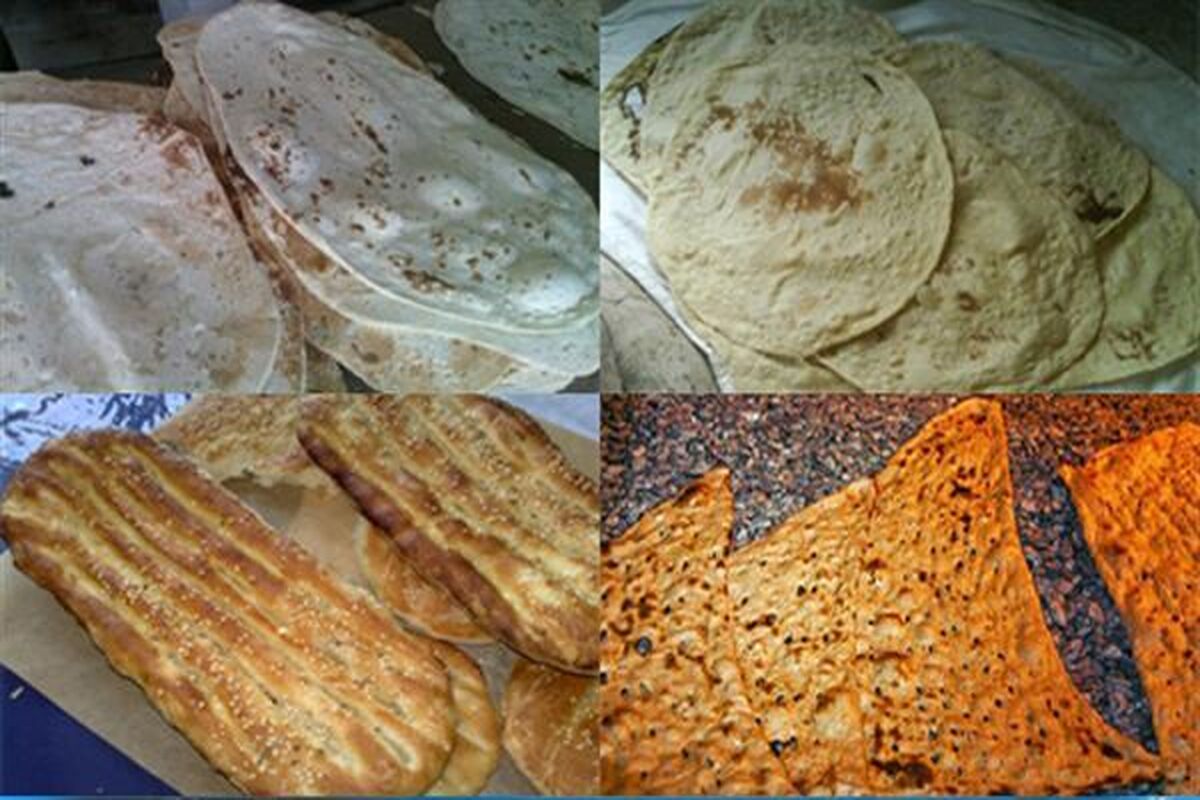 قیمت جدید انواع نان