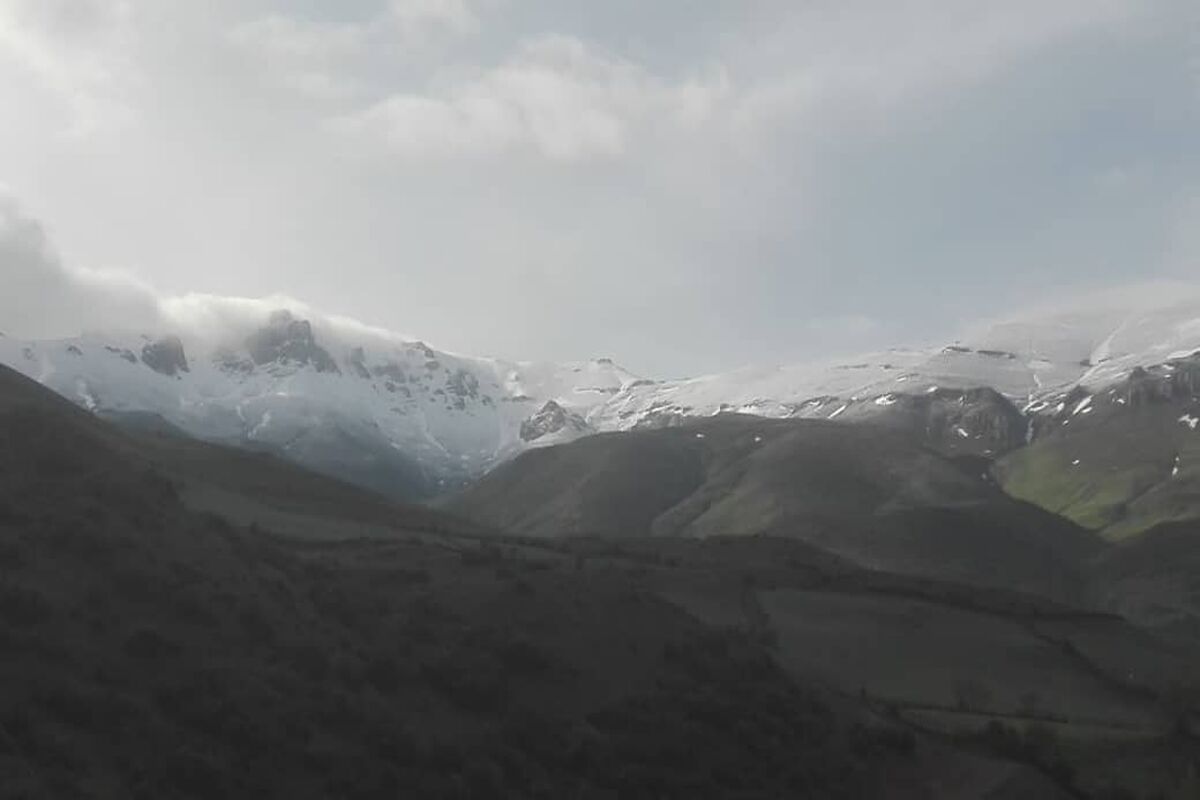 بارش برف پاییزی در کجور